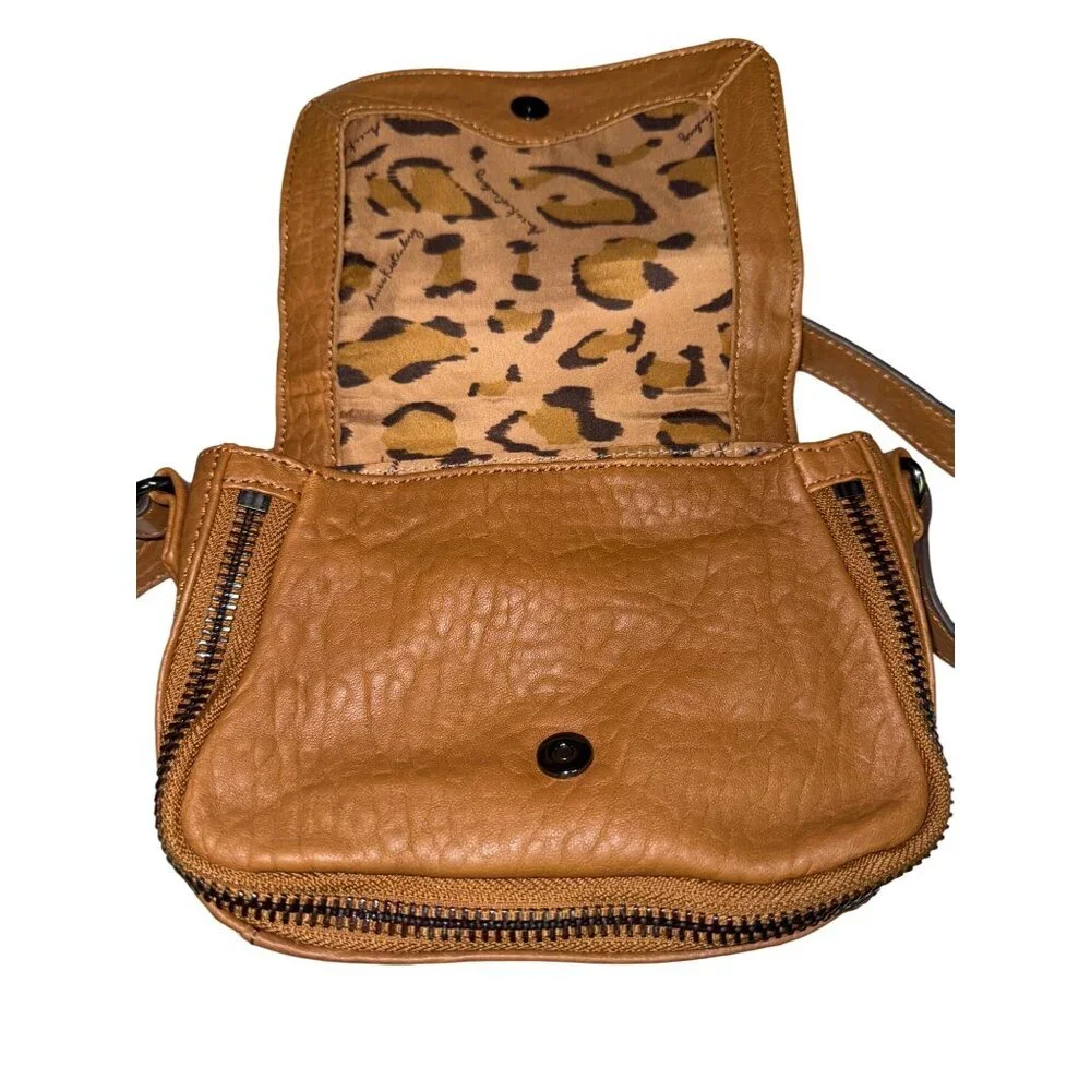 Aimee Kestenberg Good Times Mini Cross Body Purse Handbag Leather Brown NEW